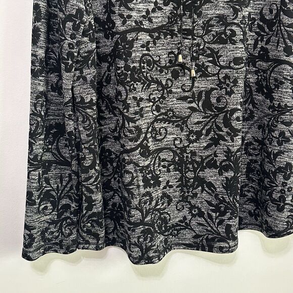 Chicos Weekends Lavish Lace Cowl Neck Knit Tunic 3 Size XL Long Sleeve Cozy - Picture 4 of 11